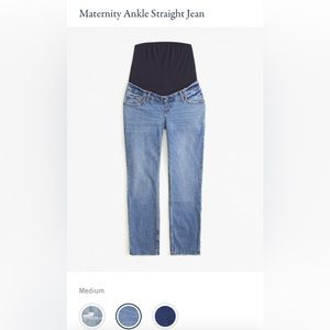 Abercrombie & Fitch Maternity Ankle Straight Jean : Medium Wash : Size 26 : NWT